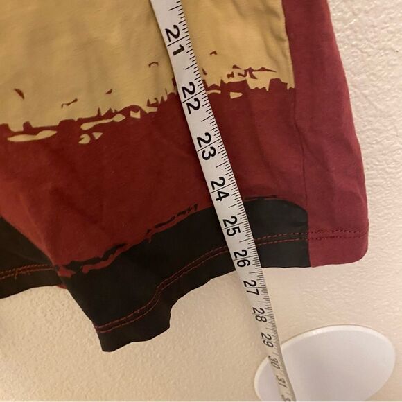 The Roadster Life co burgundy red tan stripe T-shirt with pocket men’s size XL - Picture 8 of 8